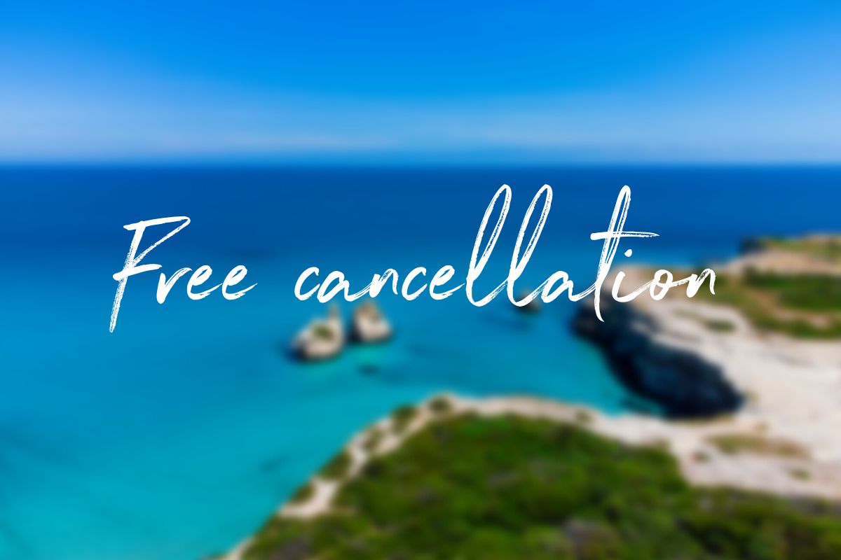 Free cancellation up to 30 days before arrival